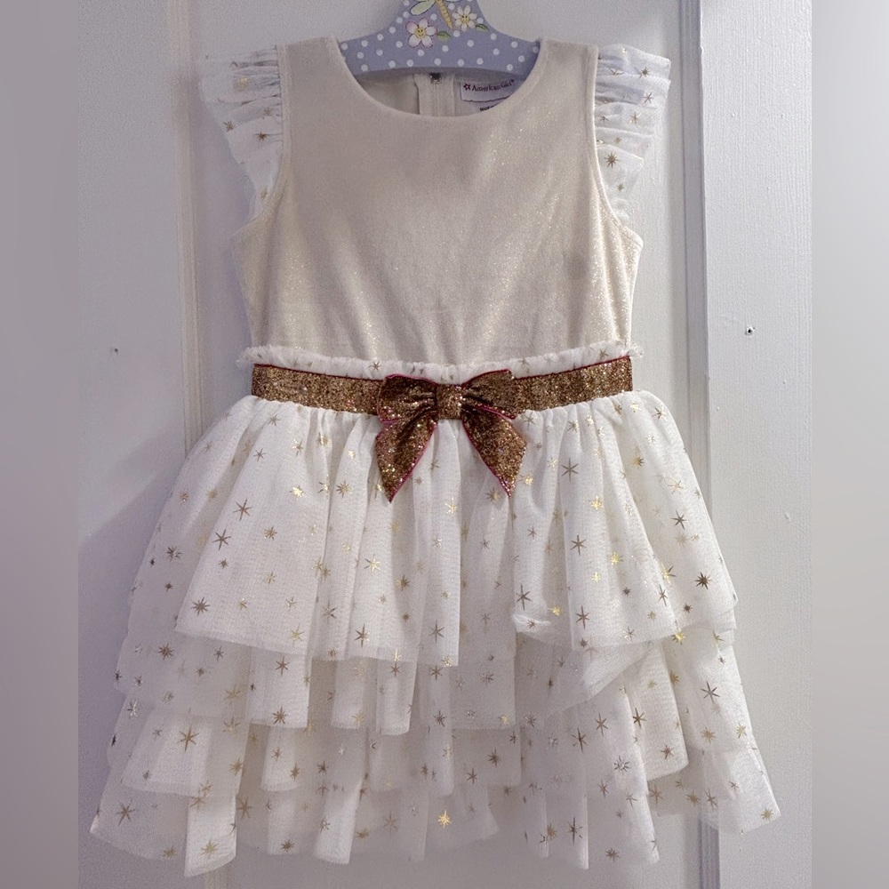 American Girl -Golden Twinkle Dress for Little Girls